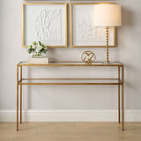 Aster Console Table, Warm Gold
