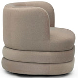 Astor Swivel Chair, Taupe