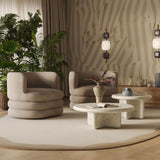 Astor Swivel Chair, Taupe