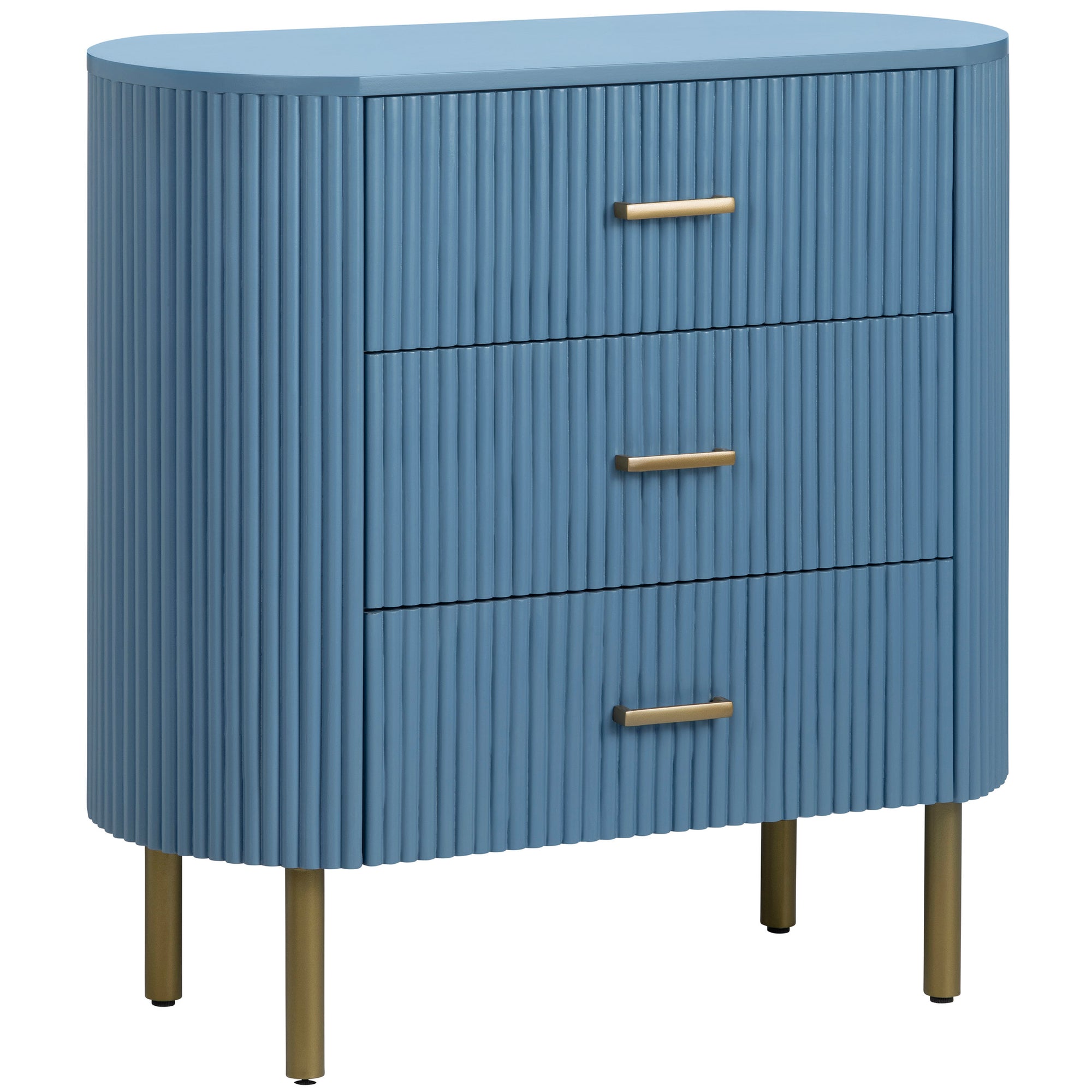 Astoria 3 Drawer Chest, Blue High Fashion Home Astoria 3 Drawer Chest, Blue High Fashion Home