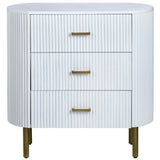 Astoria 3 Drawer Chest, White-Furniture - Storage-High Fashion Home
