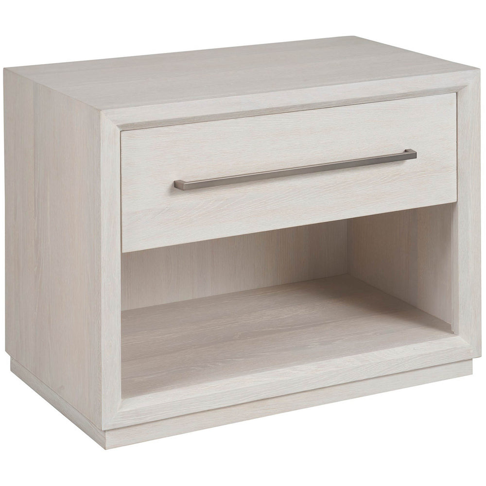 Astrid 1 Drawer Nightstand, White Oak-Furniture - Bedroom-High Fashion Home