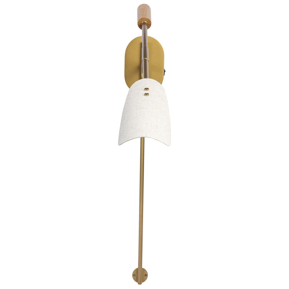 Astrid Sconce, Flax Linen/Antique Brass by Four Hands-Lighting-High Fashion Home