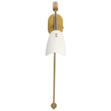 Astrid Sconce, Flax Linen/Antique Brass by Four Hands-Lighting-High Fashion Home
