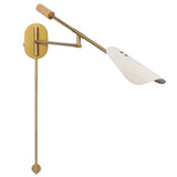 Astrid Sconce, Flax Linen/Antique Brass by Four Hands-Lighting-High Fashion Home