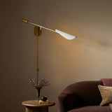 Astrid Sconce, Flax Linen/Antique Brass by Four Hands-Lighting-High Fashion Home