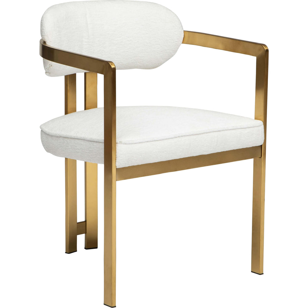 Athena Arm Chair, Chic Ivory/Brushed Gold