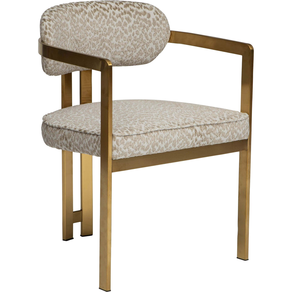 Athena Arm Chair, Cloud Beige/Brushed Gold
