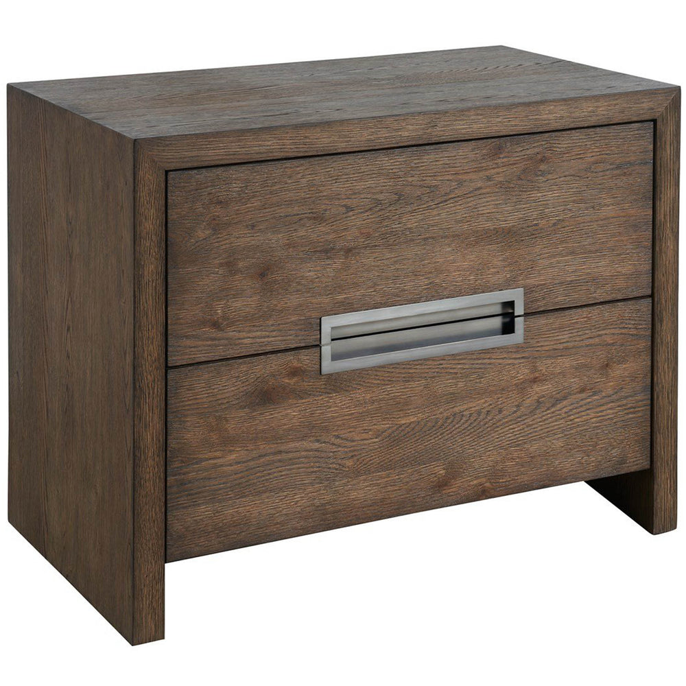 Atlas 2 Drawer Nightstand, Medium Brown-Furniture - Bedroom-High Fashion Home