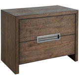 Atlas 2 Drawer Nightstand, Medium Brown-Furniture - Bedroom-High Fashion Home