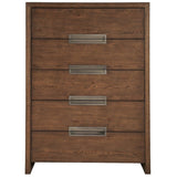 Atlas 5 Drawer Chest, Medium Brown-Furniture - Storage-High Fashion Home