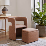 Atria Chair and Ottoman, Tawny Brown