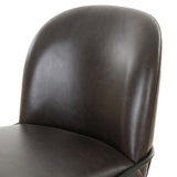 Astrud Leather Bar Stool, Sonoma Black-Furniture - Dining-High Fashion Home
