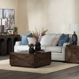Atticus Cocktail Table, Brown-Furniture - Accent Tables-High Fashion Home