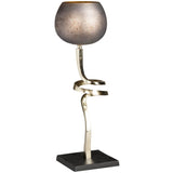 Aubergine Trumpet Votive Holder, Silver-Accessories-High Fashion Home