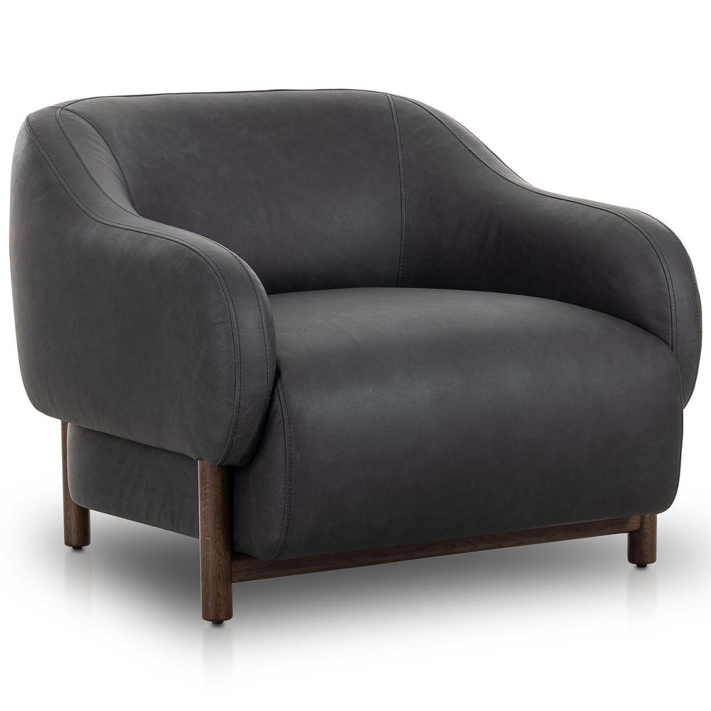 Audrey Leather Chair, Eucapel Black