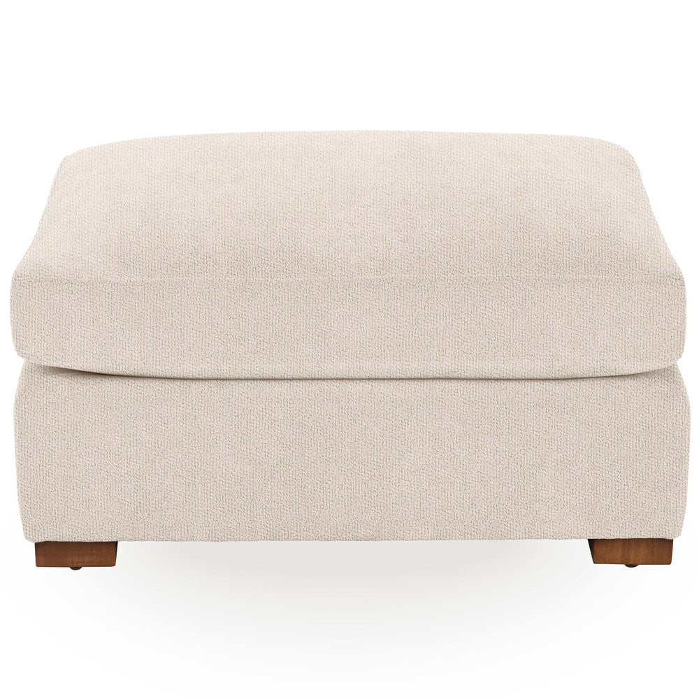 Audrey Rectangular Ottoman, Beige-Furniture - Chairs-High Fashion Home