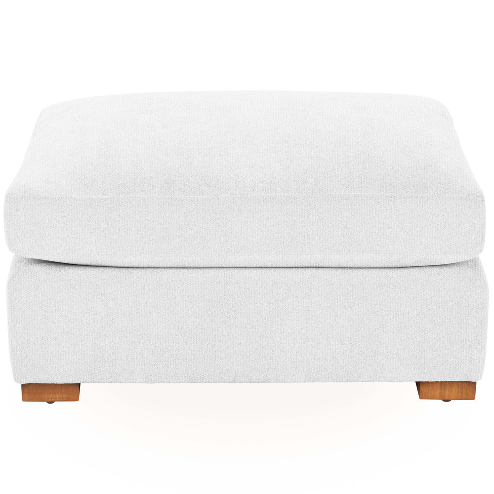Audrey Rectangular Ottoman, White-Furniture - Chairs-High Fashion Home
