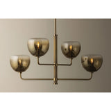 August 4 Light Chandelier, Patina Brass