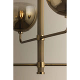 August 4 Light Chandelier, Patina Brass