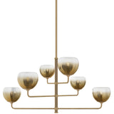 August 6 Lighht Chandelier, Patina Brass