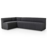 Augustine 110" Dining L-Shape Banquette, Boucle Charcoal-Furniture - Dining-High Fashion Home