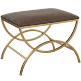 Aurelia Accent Stool, Cocoa Distressed