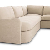 Aurelia Outdoor 3 Piece Sectional, Alessi Buff by Amber Lewis x Four Hands-Furniture - Sofas-High Fashion Home