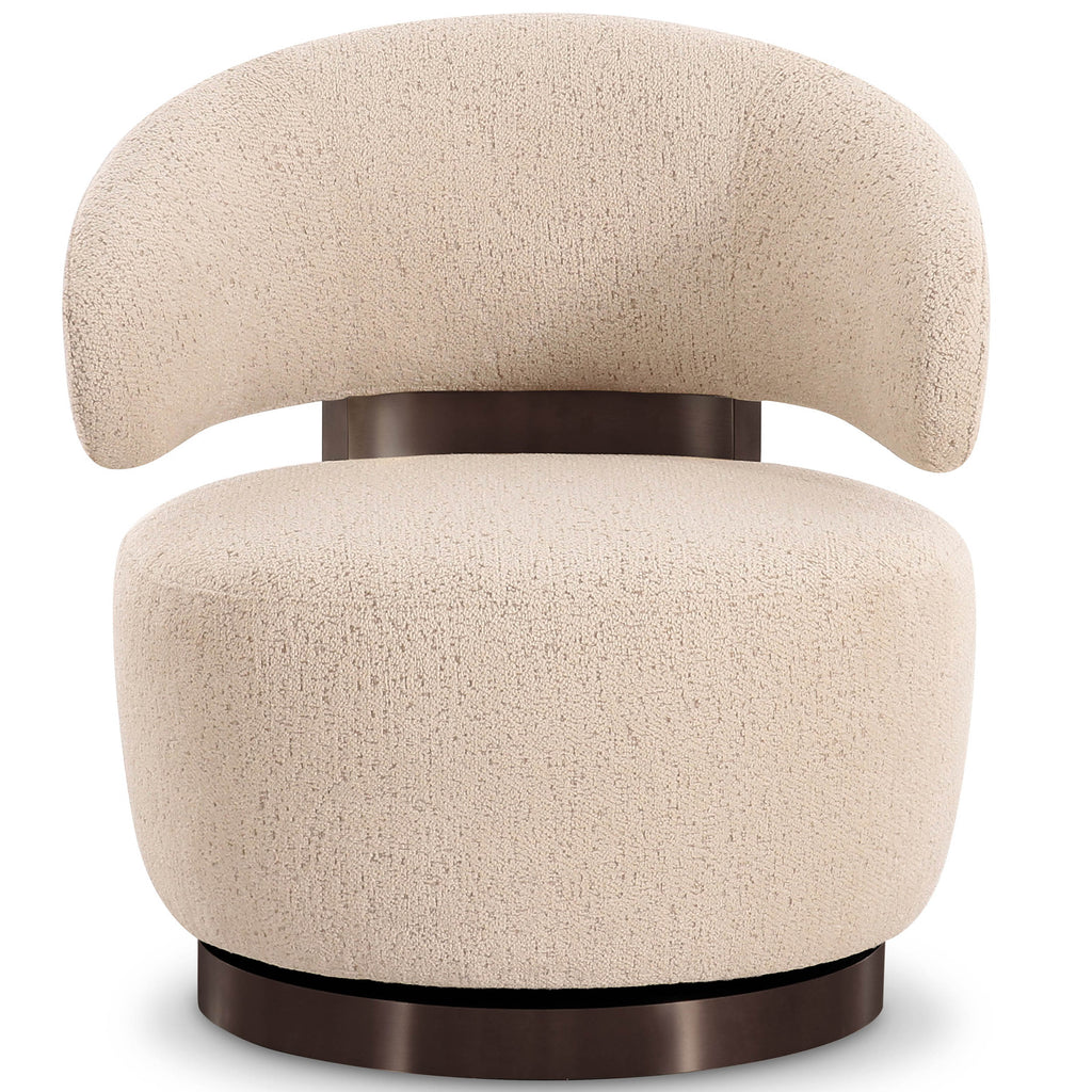 Austin Swivel Accent Chair, Cream – High Fashion Home