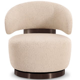 Austin Swivel Accent Chair, Cream-Furniture - Chairs-High Fashion Home