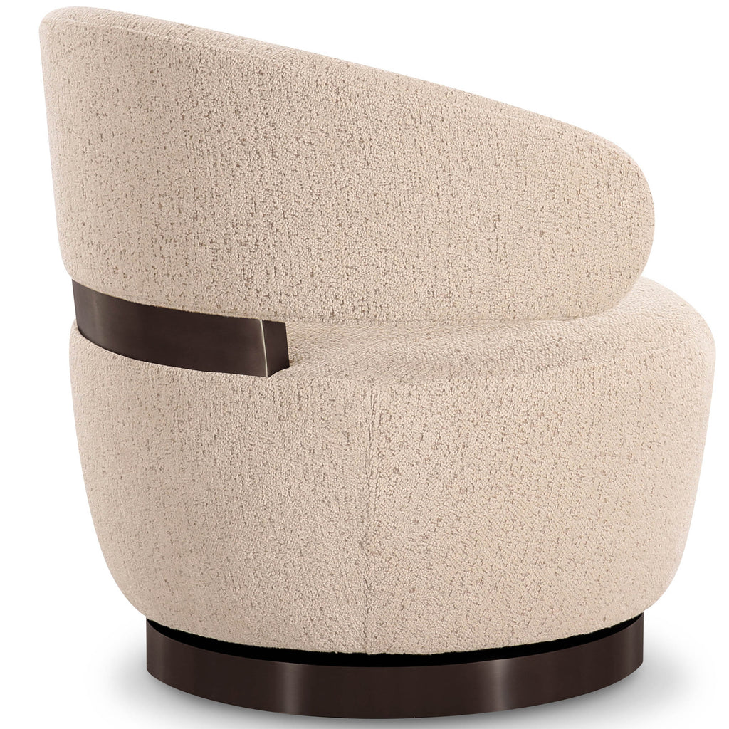 Austin Swivel Accent Chair, Cream – High Fashion Home