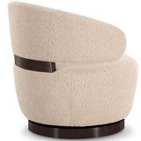 Austin Swivel Accent Chair, Cream-Furniture - Chairs-High Fashion Home