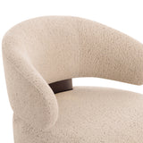 Austin Swivel Accent Chair, Cream-Furniture - Chairs-High Fashion Home