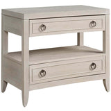 Avaline 2 Drawer Nightstand, White Oak-Furniture - Bedroom-High Fashion Home
