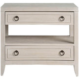 Avaline 2 Drawer Nightstand, White Oak-Furniture - Bedroom-High Fashion Home