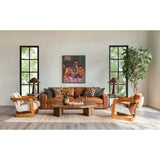 Axel Leather Sofa, Laguna Cognac