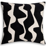 Axel Wavy Pillow, Black-Accessories-High Fashion Home