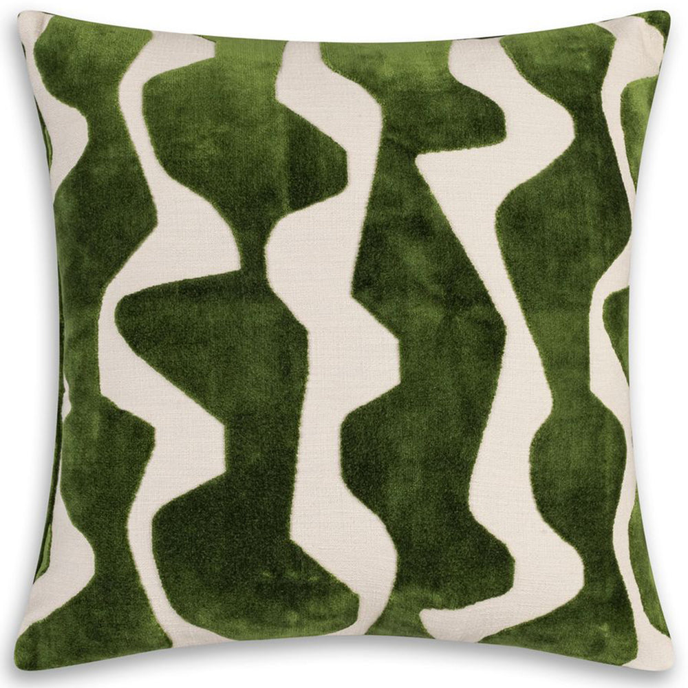 Axel Wavy Pillow, Green-Accessories-High Fashion Home