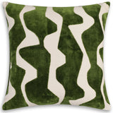 Axel Wavy Pillow, Green-Accessories-High Fashion Home