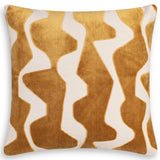 Axel Wavy Pillow, Mustard-Accessories-High Fashion Home