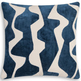 Axel Wavy Pillow, Navy-Accessories-High Fashion Home