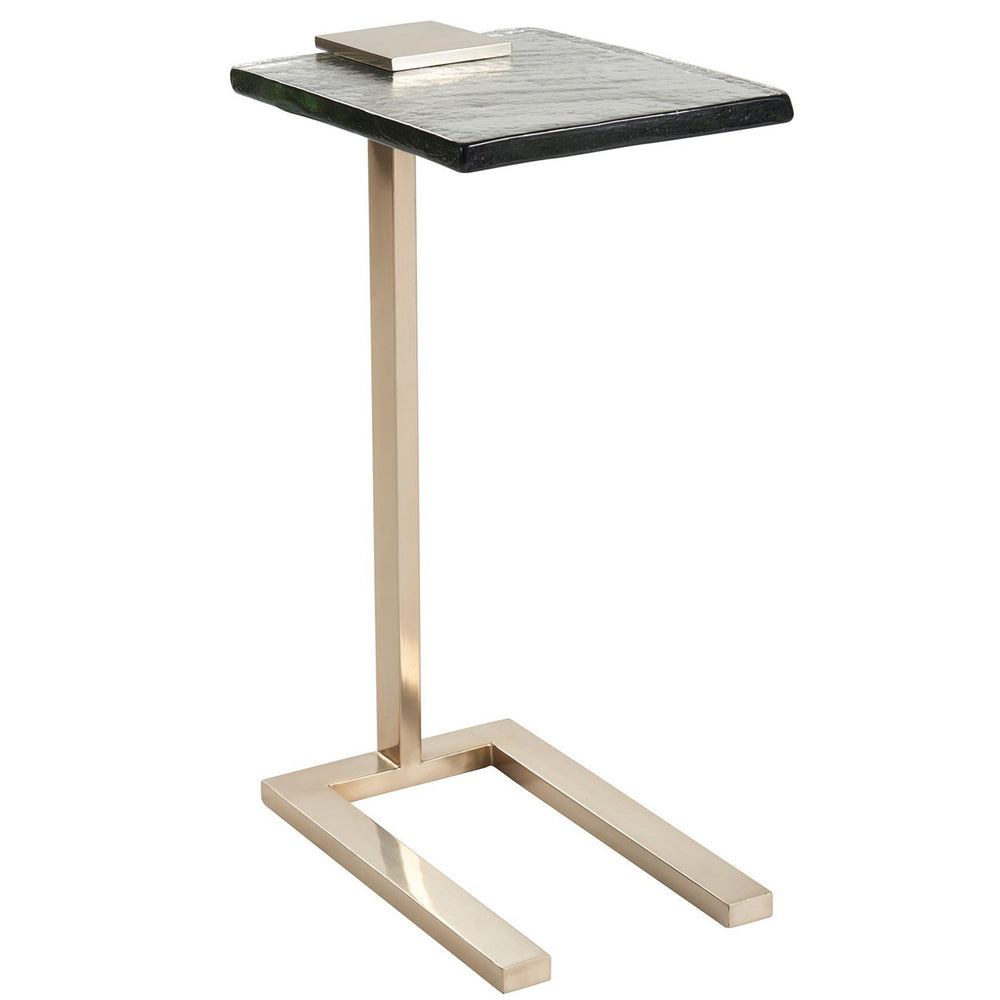 Axis Martini Table, Smoked Glass/Champagne Gold-Furniture - Accent Tables-High Fashion Home