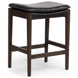 Aya Leather Counter Stool, Sonoma Black