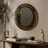 Ayano Small Round Mirror, Smoked Brown by Four Hands-Accessories-High Fashion Home