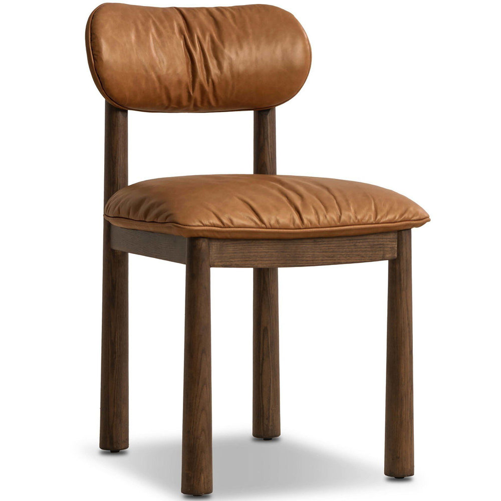 Azaline Leather Dining Chair, Sonoma Butterscotch, Set of 2 by Four Hands-Furniture - Dining-High Fashion Home