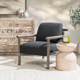 Azoria Accent Chair, Charcoal-Furniture - Chairs-High Fashion Home