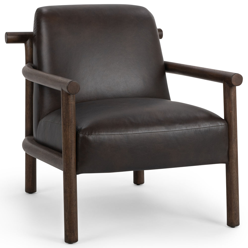 Azoria Accent Chair, Dark Roast-Furniture - Chairs-High Fashion Home