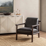 Azoria Accent Chair, Dark Roast-Furniture - Chairs-High Fashion Home