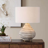 Azura Table Lamp, Chocolate Ivory