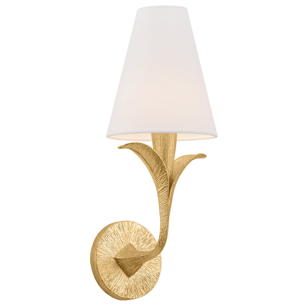Quill Wall Sconce, Gilded Ivory